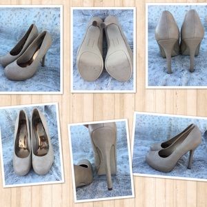 💐BRASH stiletto heels tan Sz 8 platform.